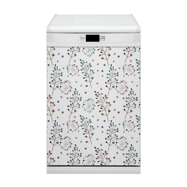 Magnetic dishwasher cover Floral motif