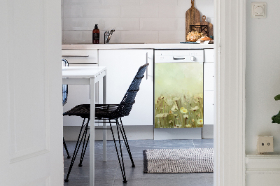 Magnetic dishwasher cover Field flowers