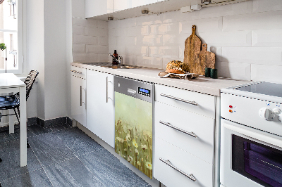 Magnetic dishwasher cover Field flowers