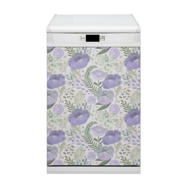 Dishwasher cover magnet Pastel poppy seeds