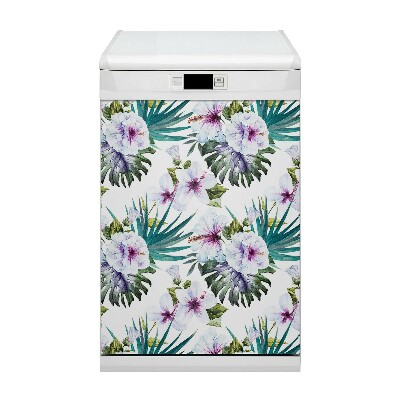 Magnetic dishwasher cover Tropical nature