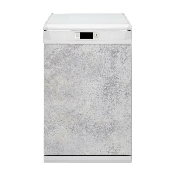 Magnetic dishwasher cover White texture concrete