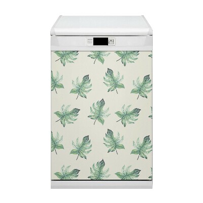 Dishwasher cover Tropical leaves