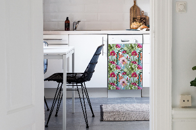 Magnetic dishwasher cover Colorful cacti