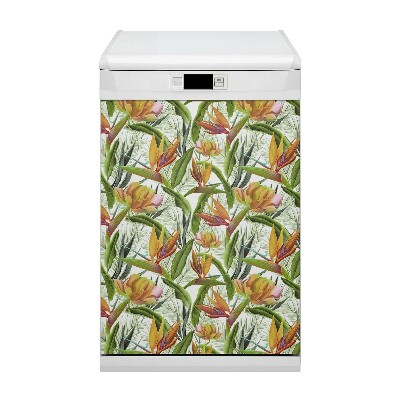 Dishwasher cover Tropical plants