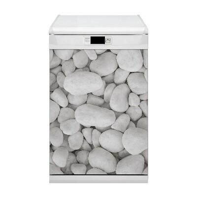 Magnetic dishwasher cover White stones