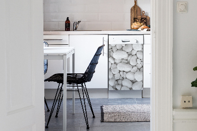 Magnetic dishwasher cover White stones