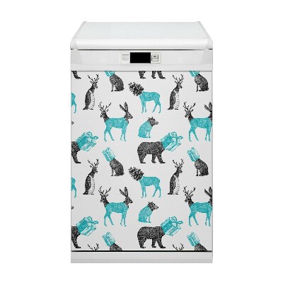 Magnetic dishwasher cover Animals