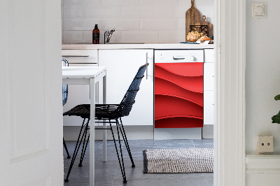 Dishwasher cover magnet Red texture