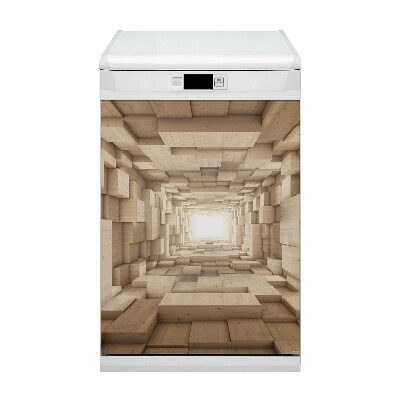 Magnetic dishwasher cover Wood abstraction