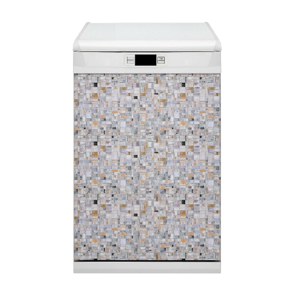 Dishwasher cover magnet Colorful tiles