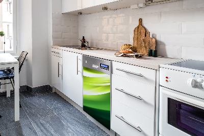 Magnetic dishwasher cover Green texture