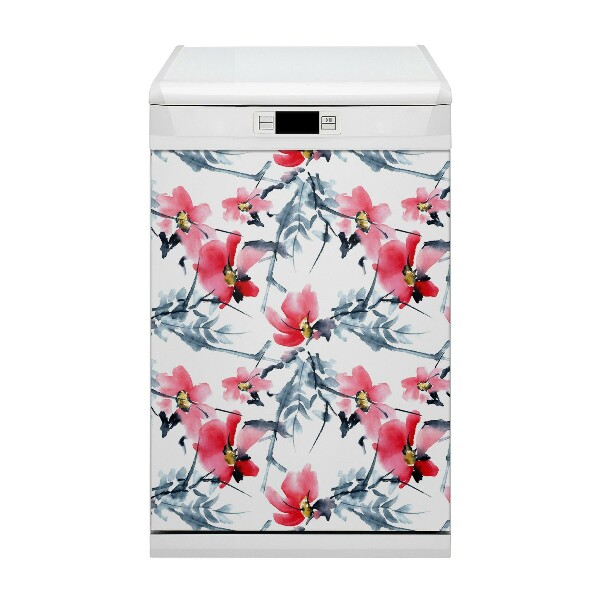 Dishwasher cover magnet Flower pattern