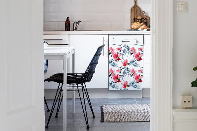 Dishwasher cover magnet Flower pattern