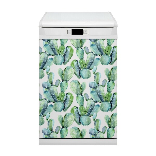 Dishwasher cover magnet Green cacti