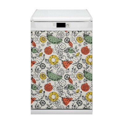 Decorative dishwasher magnet Fruit contours