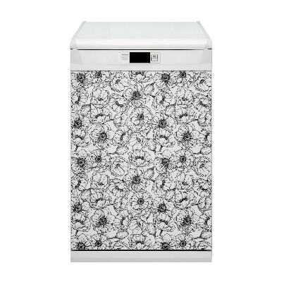 Magnetic dishwasher cover Floral