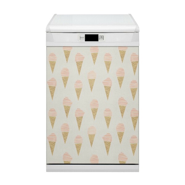 Magnetic dishwasher cover Pink ice cream