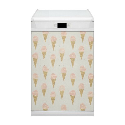 Magnetic dishwasher cover Pink ice cream