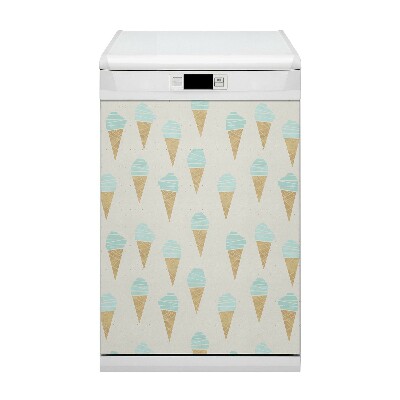 Magnetic dishwasher cover Ice pattern