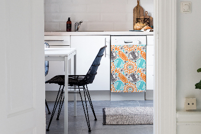 Magnetic dishwasher cover Pastel flowers