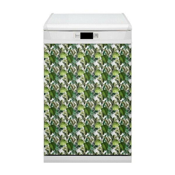 Magnetic dishwasher cover Tropical leaves