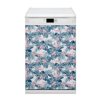 Dishwasher cover magnet Flamingos and stains