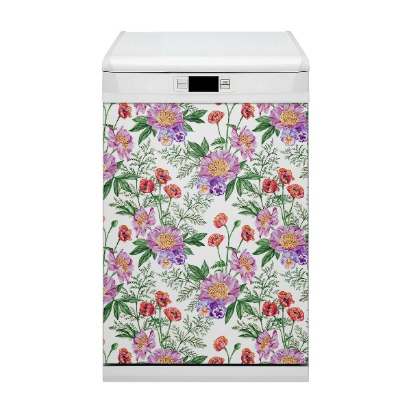 Dishwasher cover Peony bouquet