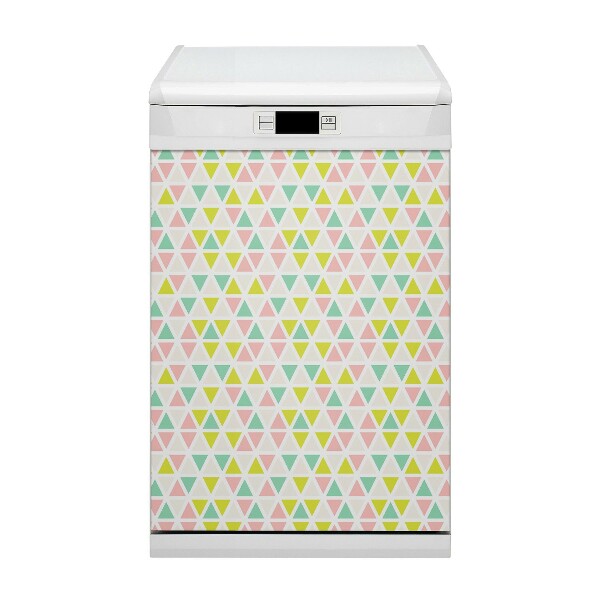 Magnetic dishwasher cover Colorful triangles