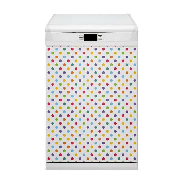 Dishwasher cover magnet Colorful dots