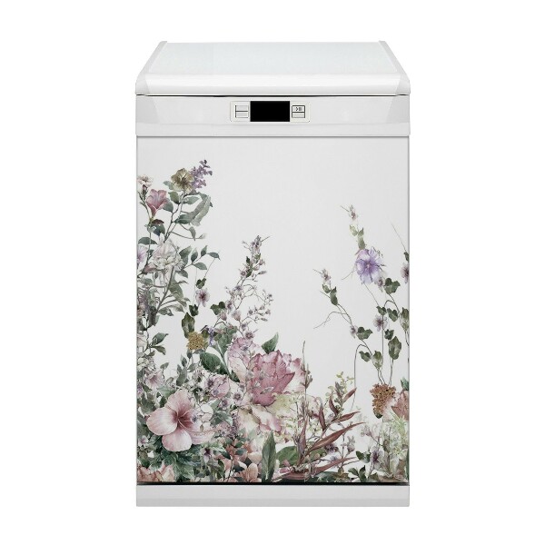 Magnetic dishwasher cover Pastel garden