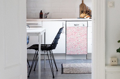 Dishwasher cover magnet Contour flowers