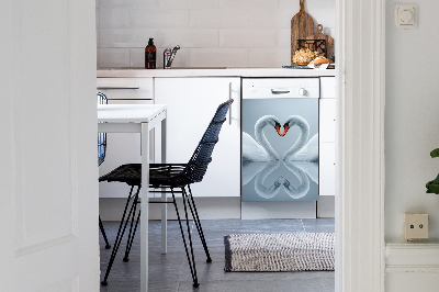 Magnetic dishwasher cover Swans