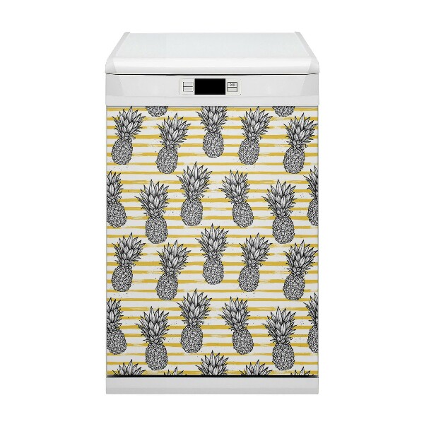 Magnetic dishwasher cover Pineapple