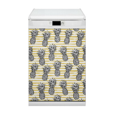 Magnetic dishwasher cover Pineapple