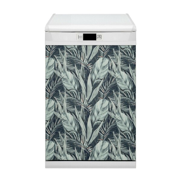 Dishwasher cover magnet Exotic leaves