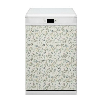 Dishwasher cover magnet Green leaves