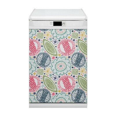 Dishwasher cover Colorful flowers