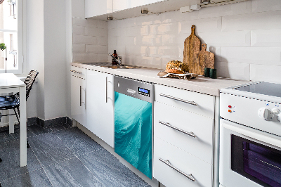 Dishwasher cover Blue feathers