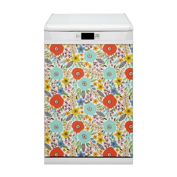Dishwasher cover magnet Meadow flowers