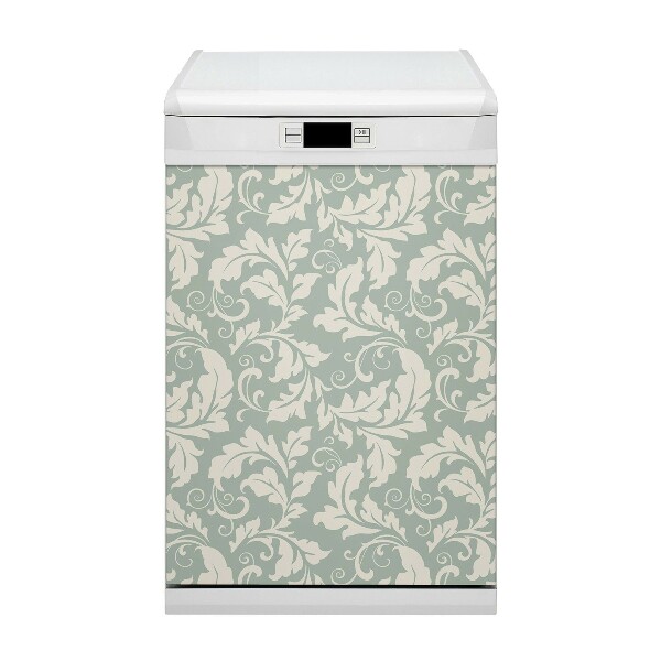 Magnetic dishwasher cover Retro wallpaper