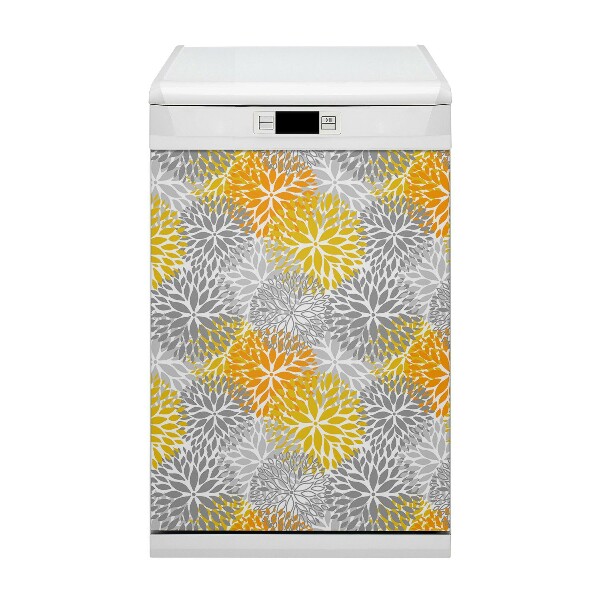 Magnetic dishwasher cover Chrysanthemums