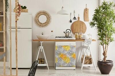 Magnetic dishwasher cover Chrysanthemums