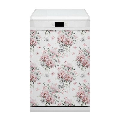 Dishwasher cover magnet Flowers