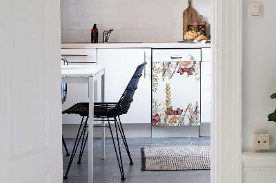 Magnetic dishwasher cover Field flowers