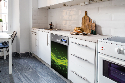 Dishwasher cover Green stripes