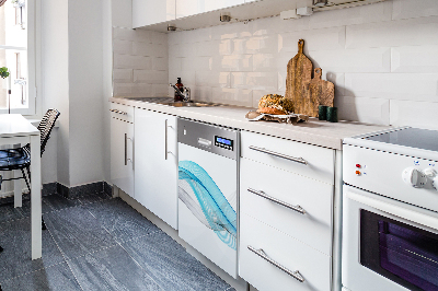 Dishwasher cover Blue-gray stripes