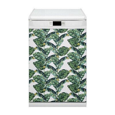 Dishwasher cover magnet Exotic leaves