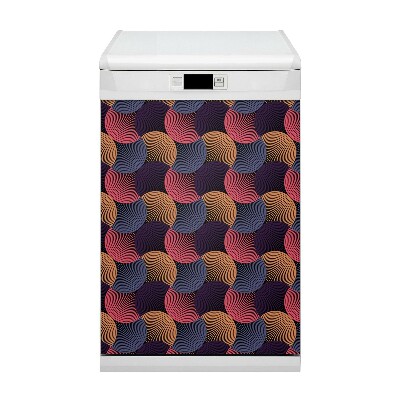 Magnetic dishwasher cover Colorful pattern