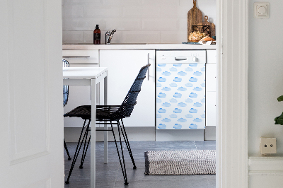 Magnetic dishwasher cover Clouds